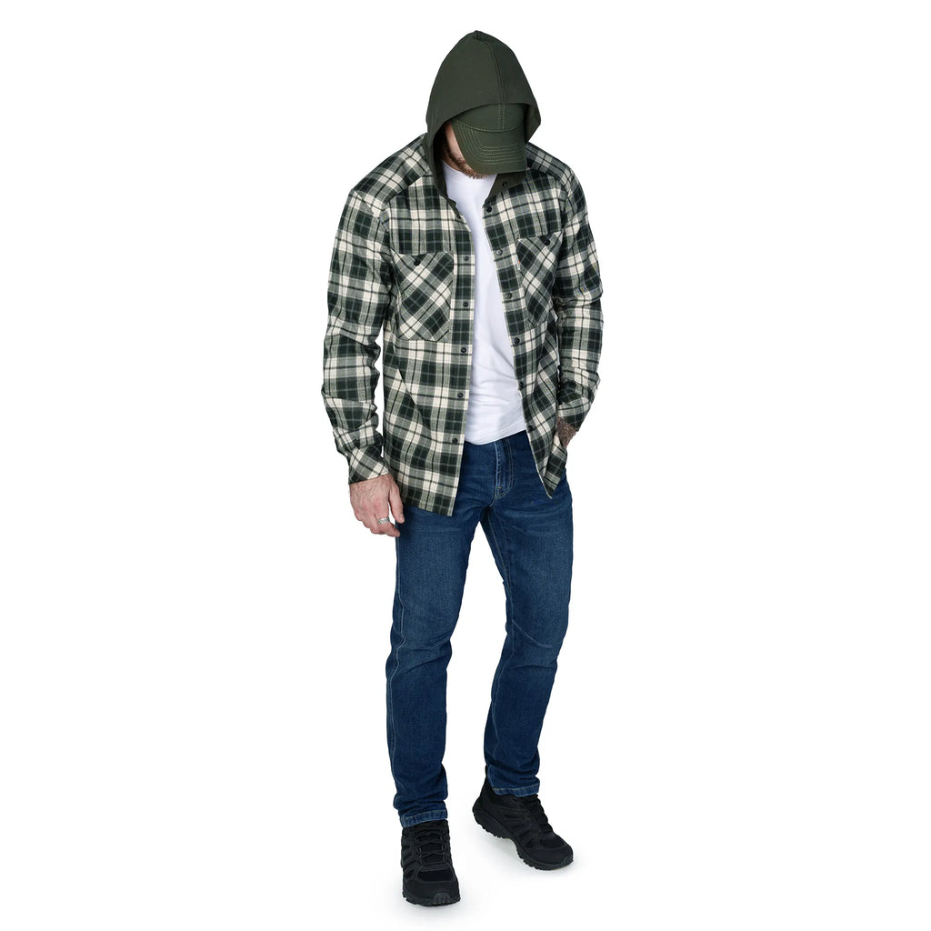 Сорочка з каптуром "Вектор" Olive/White