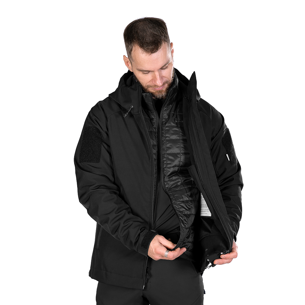 Комплект 2в1 Куртка SoftShell з підстібкою Чорний
