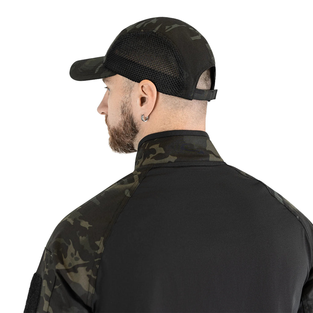 Бейсболка 5Panel Mesh Twill Black Multicam