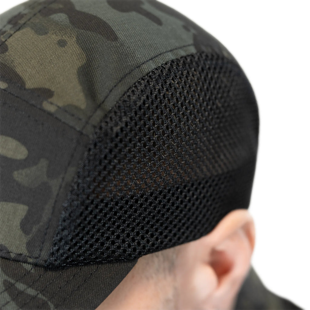 Бейсболка 5Panel Mesh Twill Black Multicam