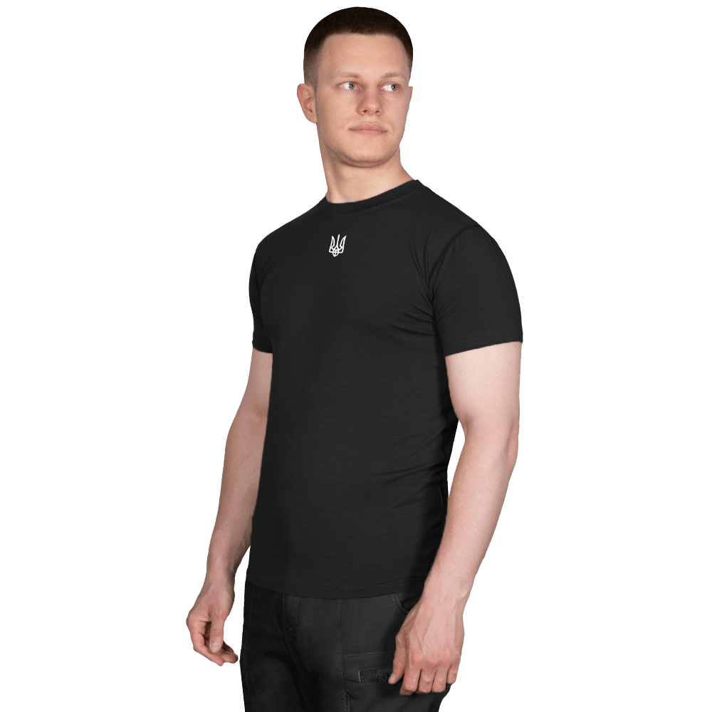 Футболка Modal з принтом Чорна (Тризуб білий)