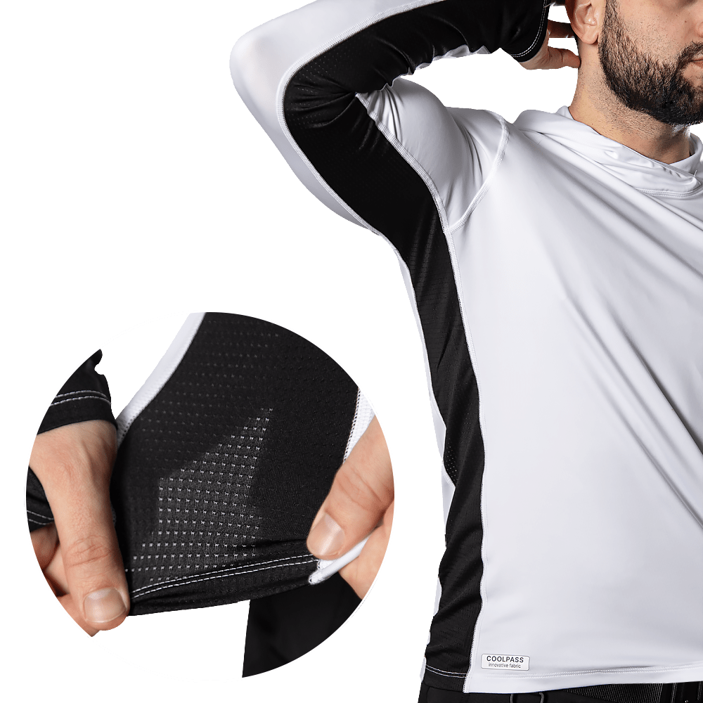 Лонгслів Chiton AirPro Hood Білий