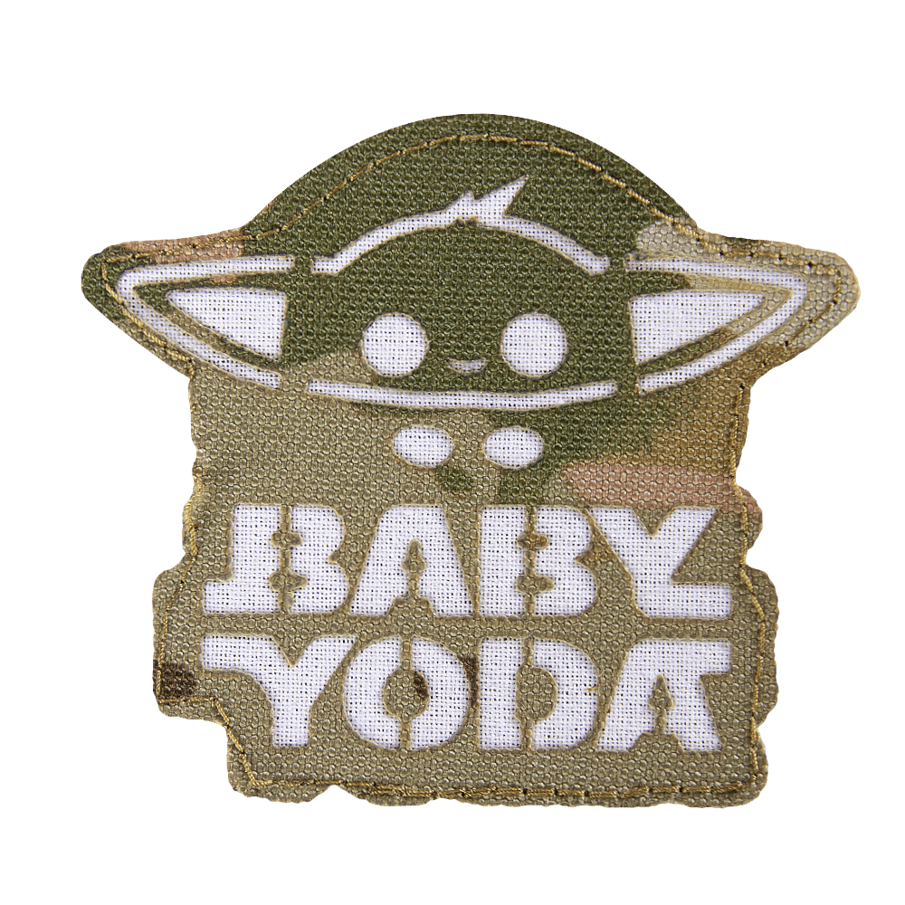 Патч LC Baby Yoda Multicam/Білий