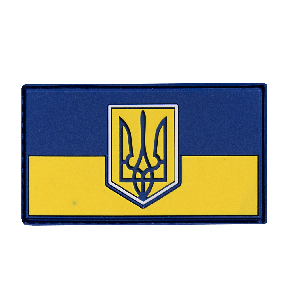 Патч ПВХ Прапор з Гербом Синьо-жовтий