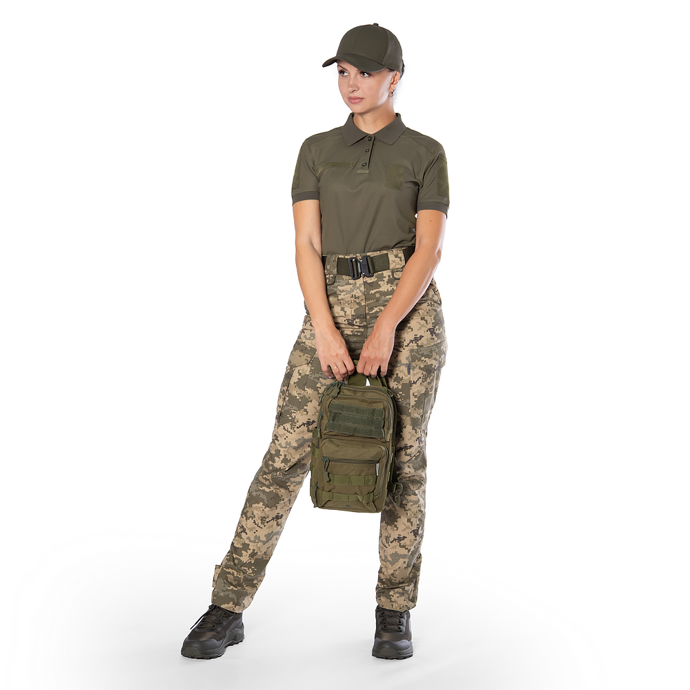 Поло Pani Army ID 2.0 CoolPass Pique LT Олива