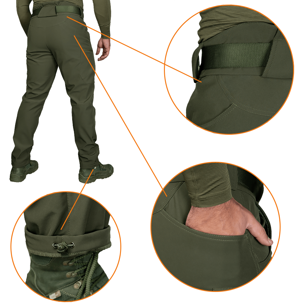 Штани SoftShell Vent Mesh Олива