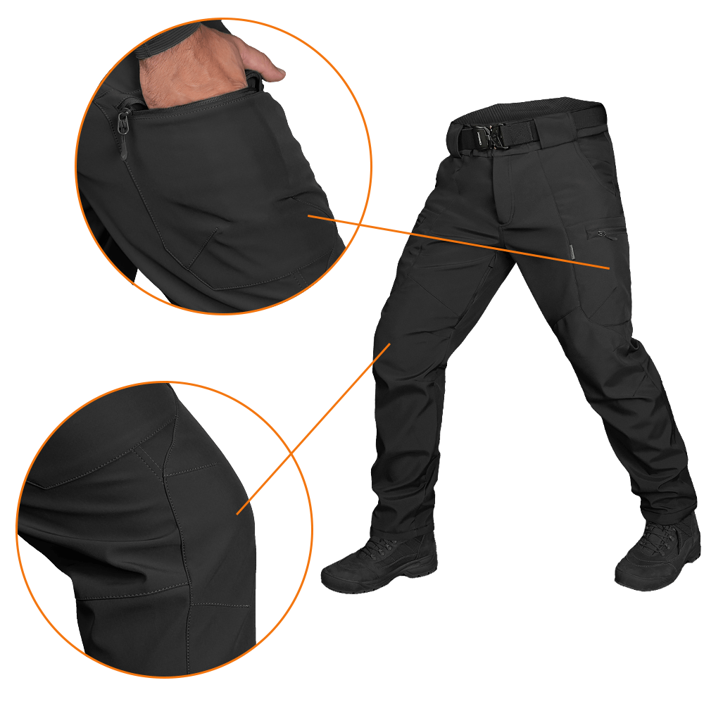 Штани SoftShell Vent Mesh Чорні