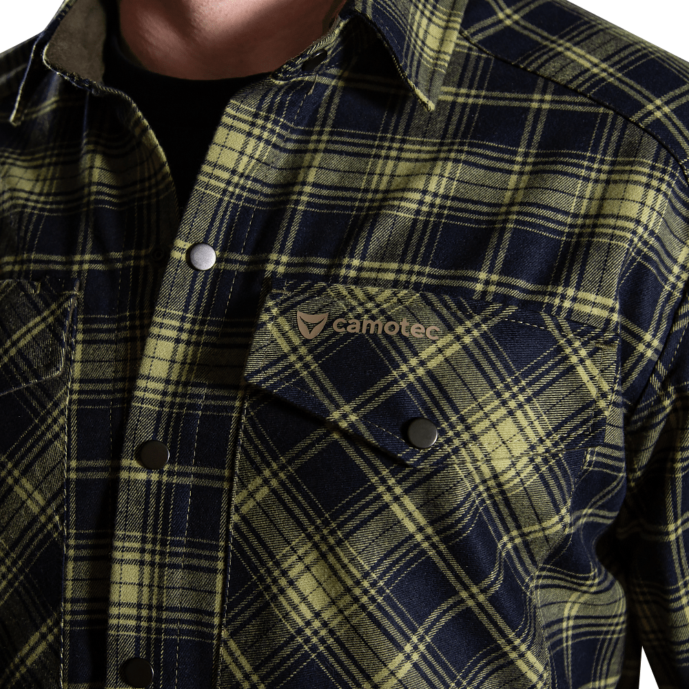 Сорочка “Буревій” (Logo Tan) Lime Green/Navy