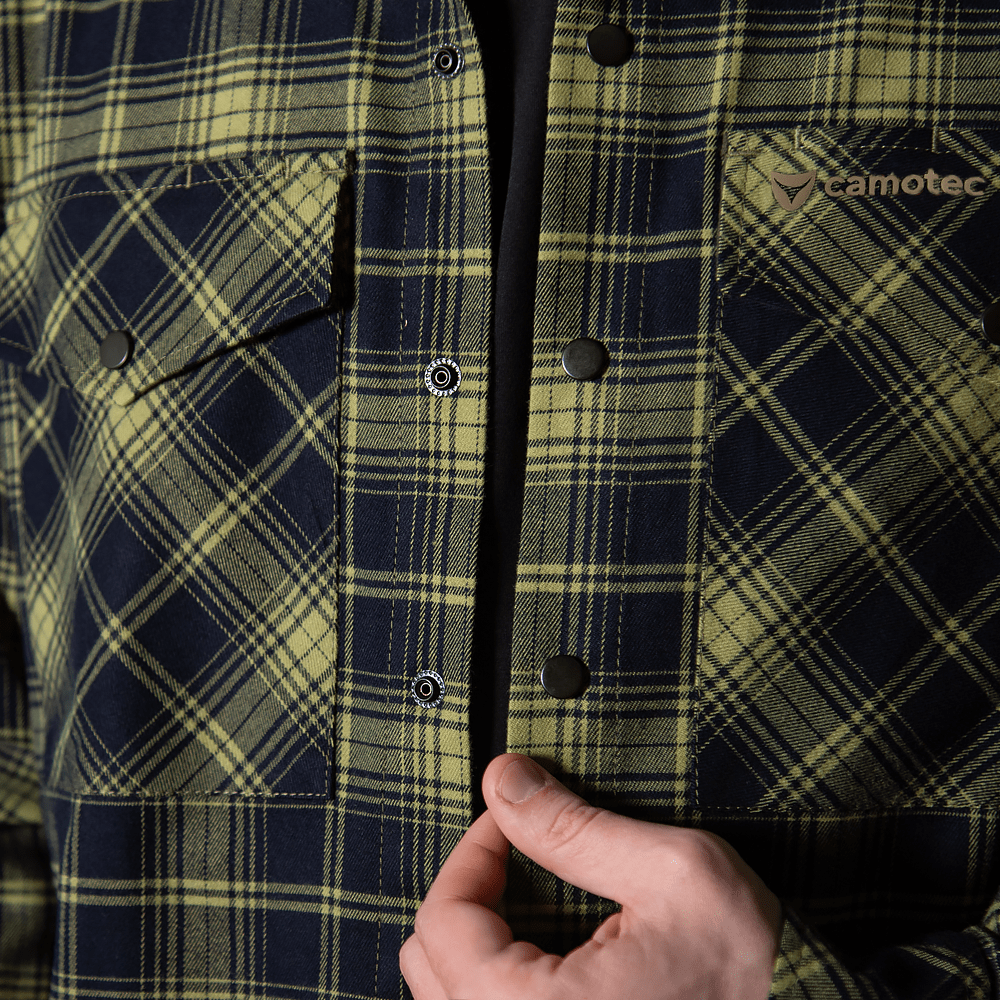 Сорочка “Буревій” (Logo Tan) Lime Green/Navy